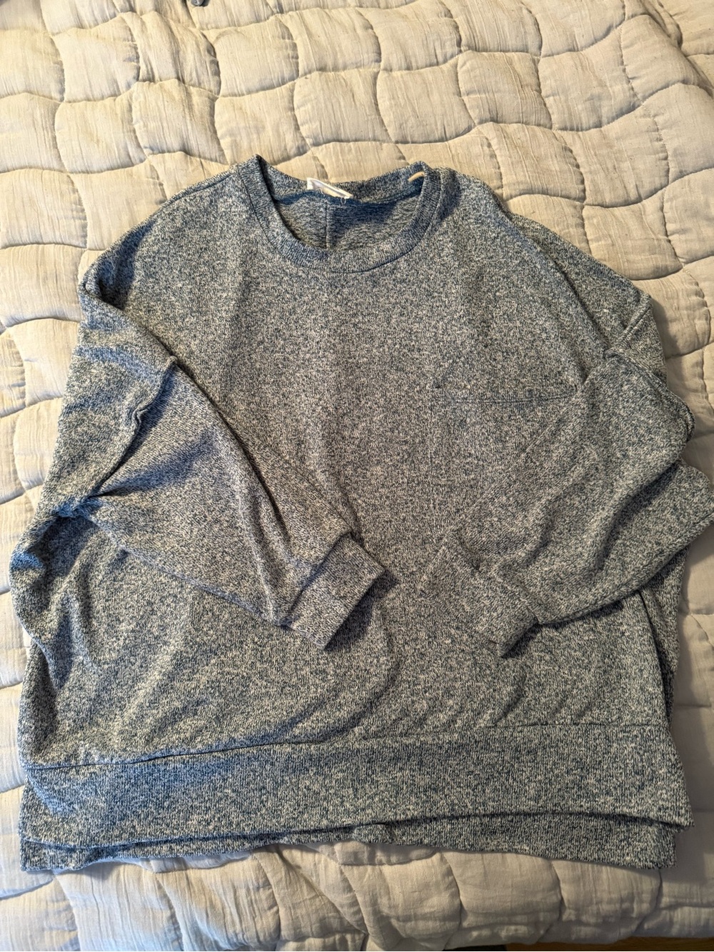 Zenana Outfitters Men's Heather Slate Crewneck Sweater